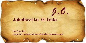Jakabovits Olinda névjegykártya